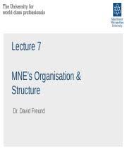 Davids Organisation And Structure Lecture Pptx Lecture 7