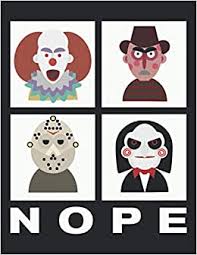 Actors make a lot of money to perform in character for the camera, and directors and crew members pour incredible talent into creating movie magic that makes everythin. Amazon Com Nope 4 Horror Movie Characters Sketchbook 8 5x11 Inch 120 Blank Sketch Pages For Drawing Sketching Writing And Doodling Perfect Gift For Kids Teens Adults 9798685490551 Publishing Square Root Of Squid Books
