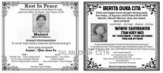 Saat ini sedang membutuhkan kandidat untuk mengisi posisi sbb: Iklan Duka Cita Penghormatan Terakhir Kami Pasang Iklan Murah Www Pusatpemasanganiklan Com