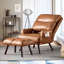 hogle 29 52 wide lounge chair and ottoman leather chair living room lounge chairs living room chair and ottoman