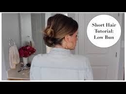 I also found a few key items/products to help achieve your best bun, that's linked below. Short Hair Tutorial Low Bun Youtube