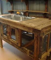 Designed for durability and ease of use. Build Your Own Unique Outdoor Sink With An Old Wooden Cable Spool Your Projects Obn Outdoor Sinks Garden Sink Rustic Outdoor Kitchens