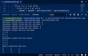 Perkalian matriks 3×3 dengan 3×2. Program Perkalian Matriks Di C Kopi Coding