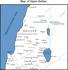 Map Of Galilee In Jesus Time Map Of Upper Galilee - Bible History
