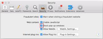 If the lock at the bottom left is locked, click it to unlock the preference pane. Safari Enable Disable Pop Up Blocker