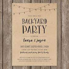 Backyard Party Rustic Invitation Casual Wedding Party Invite Etsy Backyard Wedding Invitations Wedding Invitations Diy Wedding Party Invites
