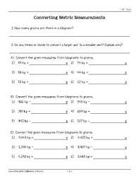 Converting Measurements From Kilograms To Grams Pounds To Ounces Worksheet Converting Measurements 4th Grade Math Worksheets 4th Grade Math