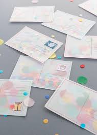 The simple reason for this is that when someone sees that landscape or landmark they can immediately create a template for the back of the post cards. Diy Confetti Postcard The House That Lars Built