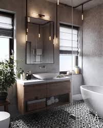 Warm Industrial Style House With Layout Industrial Bathroom Decor Industrial Style Bathroom Bathroom Design