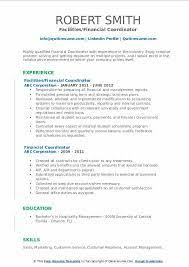 Here on this page sample dental resume is provided. Financial Coordinator Resume Samples Qwikresume