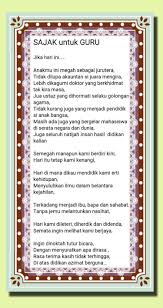 Puisi 4 bait tentang sekolah. Reunion 2016 Sajak Untuk Guru