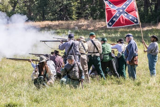 Confederate Firing Line editorial photo. Image of ammo - 61759236
