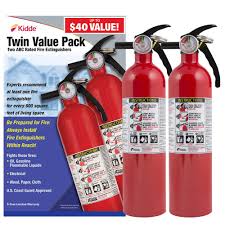 It is recommended the extinguishers be mounted in a readily accessible position. Kidde Basic Use Fire Extinguisher With Easy Mount Bracket Strap 1 A 10 B C Dry Chemical One Time Use 2 Pack 21029309 The Home Depot
