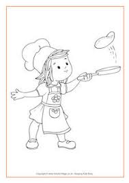 Download or print this amazing coloring page: Pancake Day Colouring Pages
