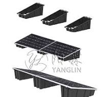 Solar Panel Flat Roof PV Plastic Bucket Ballasted System UV Resistant PP  Bracket