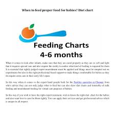 ppt when to feed proper food for babies diet chart