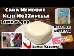 Cara Membuat Keju Mozzarella Rumahan Dengan 3 Bahan Murah Dan Mudah Kejunya Meleleh Youtube Ide Makanan Makanan Resep Makanan