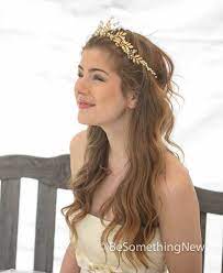Gold Leaf Crown Bridal Gold Wedding Crown Woodland Queen Etsy Gold Wedding Crowns Wedding Crown Wedding Headpiece