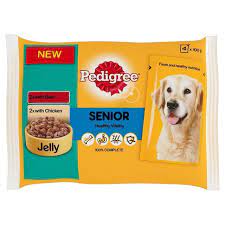 Pedigree Pouch Senior Dog Food Chicken Beef 13 X 4 X 100g Dog Food Recipes Senior Dog Food Recipes Dog Food Comparison