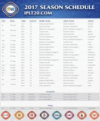 Ipl 10 2017 Cricket Complete Match Schedule Download As Pdf