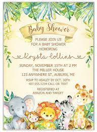 Jungle Animals Baby Shower Invitations Baby Shower