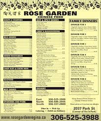 Order online from rose garden chinese restaurant on menupages. Rose Garden Menu In Regina Saskatchewan Canada