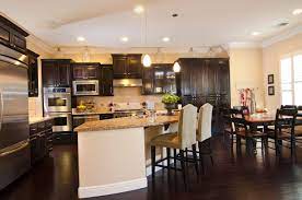 Dark wood finish on your kitchen tends to give it a more mature, mysterious look. 34 Kitchens With Dark Wood Floors Pictures Home Stratosphere