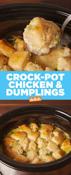 Dinner Tonight Crock Pot Chicken Dumplings Recipe Chicken Crockpot Recipes Crockpot Recipes Easy Chicken Crockpot Recipes Healthy