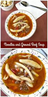 A Favorite Childhood Soup Noodles And Ground Beef Soup Campbell S Copycat Recipe Is Filled With Three Nood Soup With Ground Beef Beef Soup Campbells Recipes