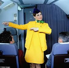 Image result for flight attendant giving preflight instructions upload