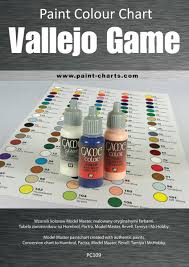 Paint Colour Chart Vallejo Game Color 12mm