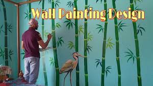 Reusable bamboo stencil, wall stencil, bamboo stencils for painting, stencil a4, stencil a5, diy stencil, bamboo branch, 8x10 inches stencil. Bamboo Tree Wallpainting Art Easy Wallpainting Art Youtube