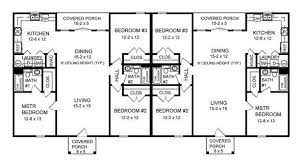 Duplex house plans 3 bedrooms. Three Bedroom Duplex 7085 3 Bedrooms And 2 5 Baths The House Designers Duplex Floor Plans Duplex Plans Duplex House