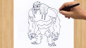 How To Draw A Monster Easy Step By Step | Scary Monsters Drawing Tutorial -  Youtube