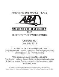 Dale mihalko of meridian bull, in st. Directory Of Participants American Bus Association