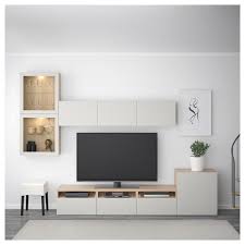Besta Tv Kam Med Glasdorrar Ekeffekt Vit Lappviken Klart Glas H Grau Ikea Osterrike In 2020 Ikea Living Room Living Room Tv Living Room Tv Wall