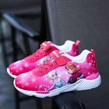 Us 11 19 20 Off Kids Shoes Girls Sneaker Children Shoes Girls Sneakers Elsa Anna Princess Kids Shoes Fashion Casual Sport Running Leather Shoes In