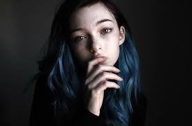 Freckles Blue Hair Aurora Pink Female Character Inspiration Portrait Blue Hair