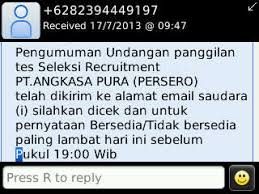 Dapat sms terus disuruh wa, sebagai mt, setelah kubaca tread dr blog dan kaskus janggal saja, kenapa tidak. Jangan Percaya Jika Disuruh Reservasi Tiket Untuk Interview Kerja Fitri Lukmana