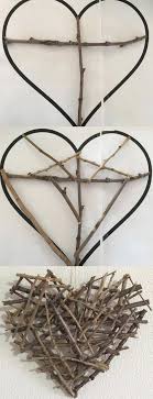 Un Joli Cœur En Bois Coeur En Bois Art De Brindille Pistolet A Colle