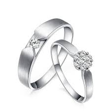 Love Diamond Ring 18k White Gold 0 10 0 52ct Diamond Wedding Rings Couple Set Genuine White Gold Diamond Wedding Rings Couple Wedding Rings Camo Wedding Rings