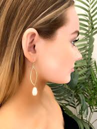 Freshwater Pearl Dangle Drop Earrings