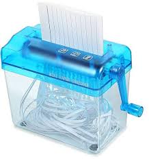 Made by 18/8 stainless steel, very sturdy, the quality beat other competitors size:20x10x8cm 9 and 10 staggered holes drum, really easy to turn.both left and right handed people can use it handle. Generic Mini Manual Hand Crank Office Paper Shredder Blue White Price From Jumia In Kenya Yaoota