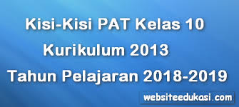 Kisi Kisi Pat Ukk Sejarah Indonesia Kelas 10 K13 Tahun 2019 Websiteedukasi Com