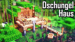 How to build a minecraft jungle house! Minecraft Starterhaus Im Bambusdschungel Bauen Bambusdschungel Haus Bauen Minecraft Deutsch Youtube