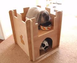 Wooden Rabbit Castle Playground Tunnel Shelter Wooden Rabbit Christmas Gifts For Pets Rabbit Pen