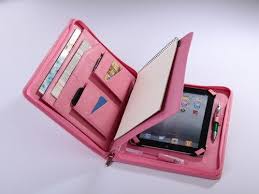 Pink Leather Ipad 2 Case With Paper Pad Briefcase For Women Carrying In Full Grain Leather The Portfolio Pink Leather Case Ipad Mini Cases Ipad Mini Mini Case