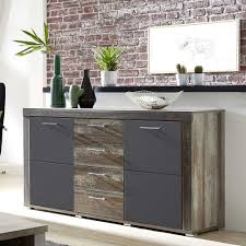 Das sideboard self aletta überzeugt durch ein schlichtes und vielseitig einsetzbares design. Wohnzimmer Sideboard Fracos In Dunkelgrau Und Treibholz Optik Modern