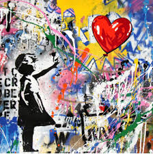 Mr Brainwash Balloon Girl 22 5 X 22 5 Street Art Banksy Street Art Graffiti Graffiti Art