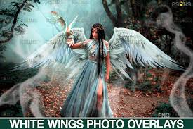 We provide you with free photoshop overlays with wings of a butterfly, a fairy, an angel, and a bird. Realistic White Angel Wings Photoshop Overlays By 2suns Thehungryjpeg Com